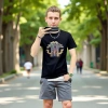 The 2025 summer new youth round-neck short-sleeved, form-fitting and breathable men's T-shirt is a versatile and trendy half-sleeved top for men Application Scenario